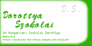 dorottya szokolai business card